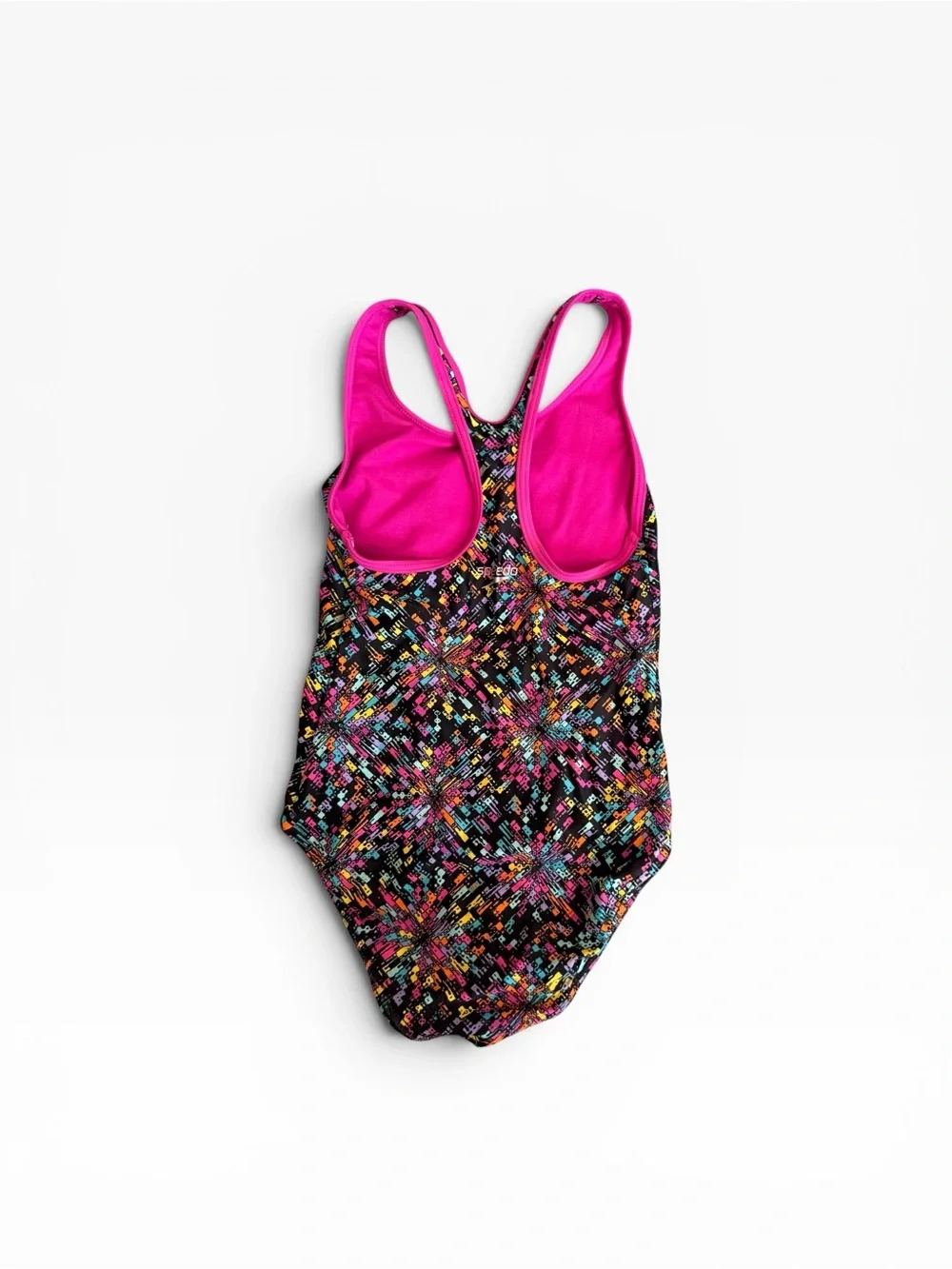 Girls' Speedo Bright Multicolor‎ Geo Print One-Piece Swimsuit